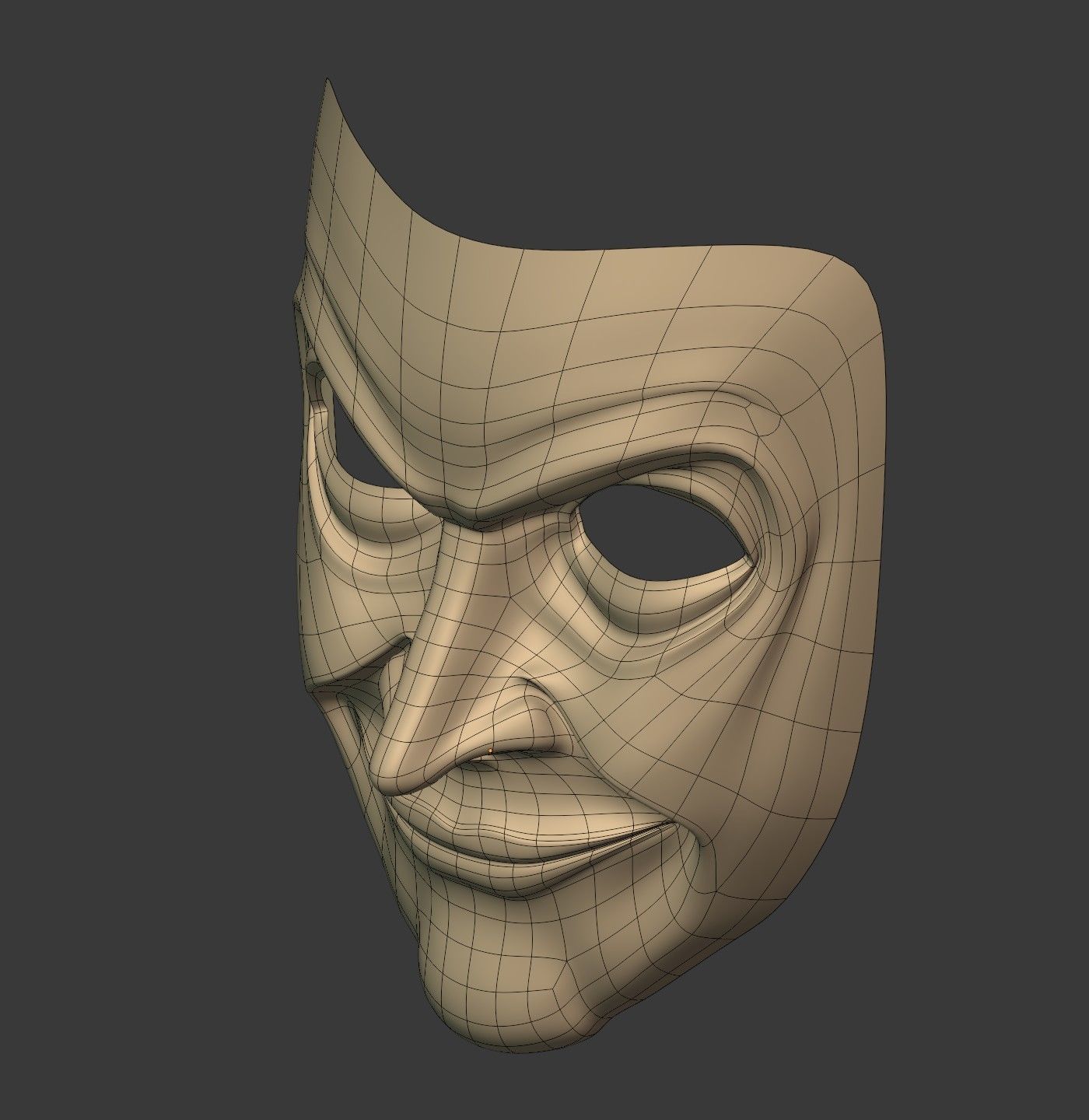Man Mask - Original Design Low-poly 3D model_12