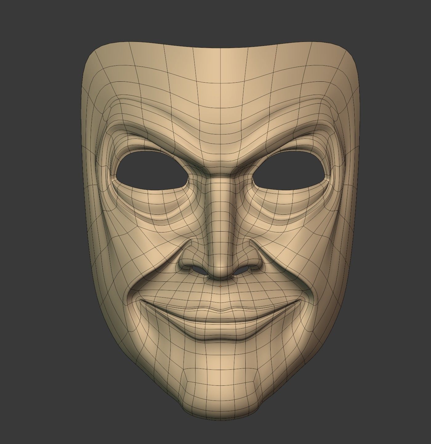 Man Mask - Original Design Low-poly 3D model_6