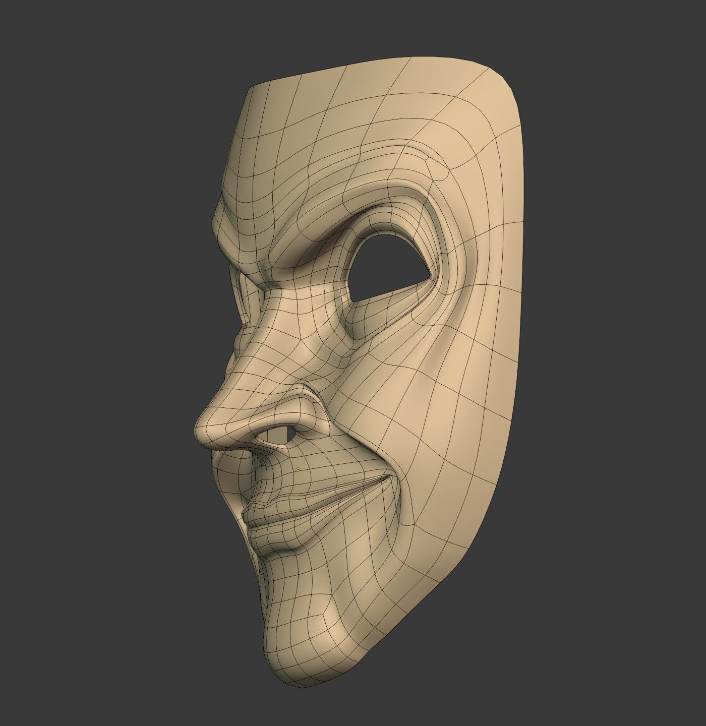 Man Mask - Original Design Low-poly 3D model_8