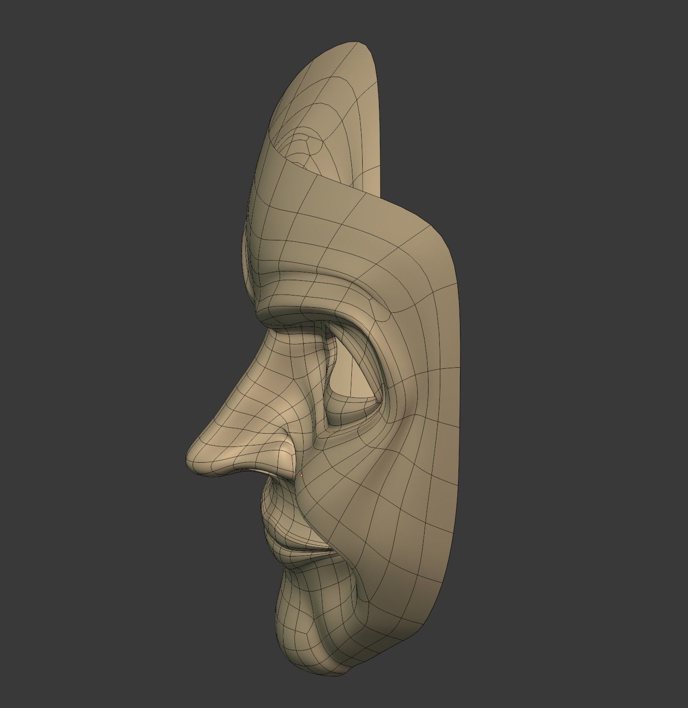 Man Mask - Original Design Low-poly 3D model_16