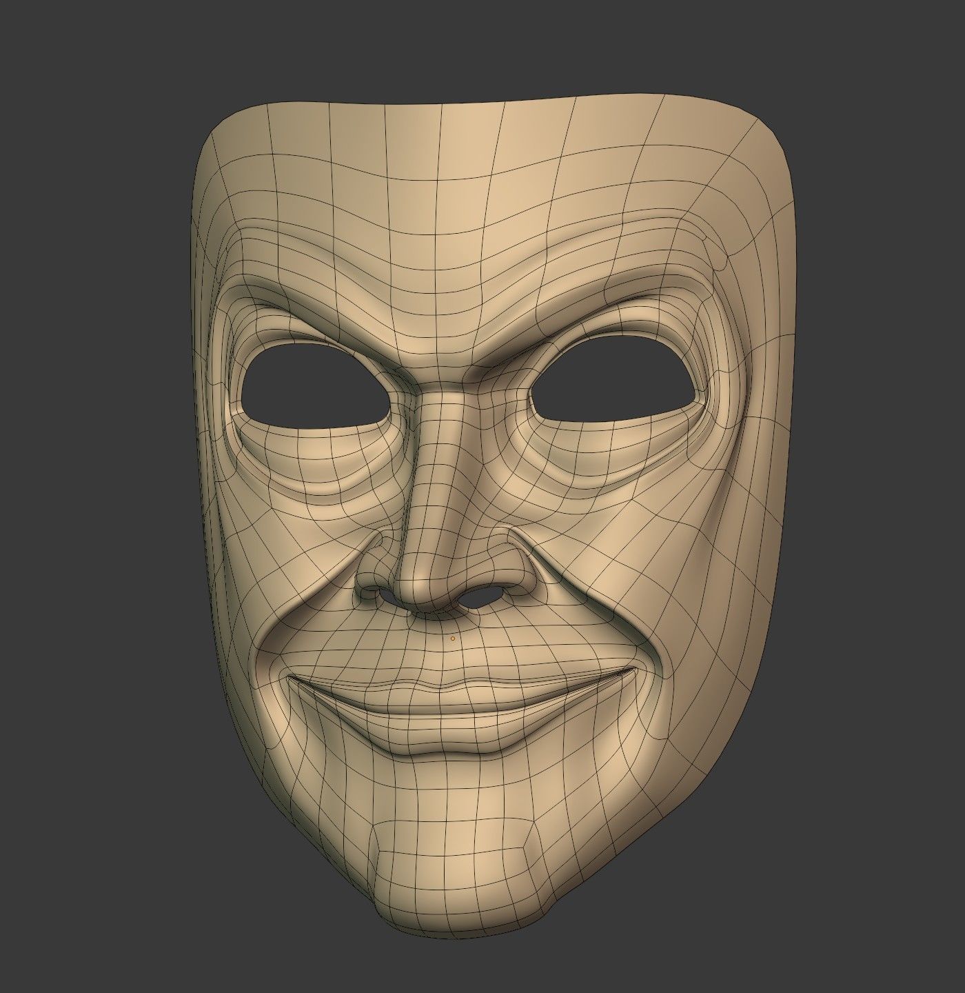 Man Mask - Original Design Low-poly 3D model_4