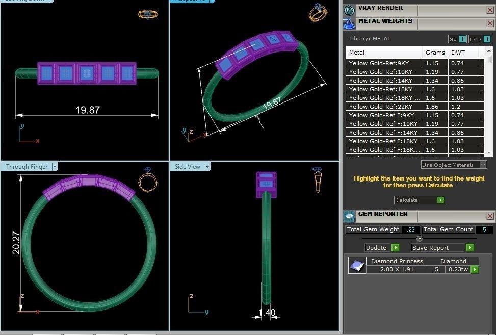 Women ring 3dm stl render detail 3D print model_9