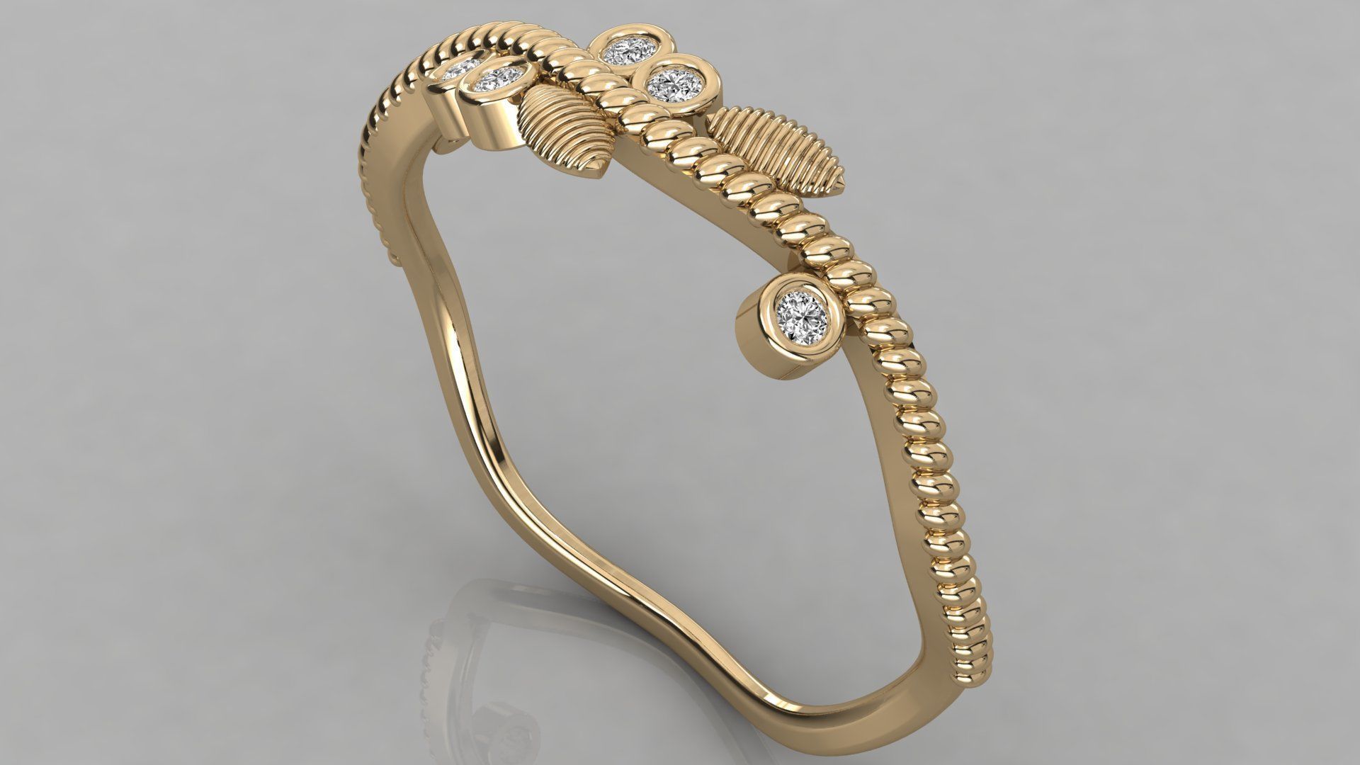 Women ring 3dm stl render detail 3D print model_3