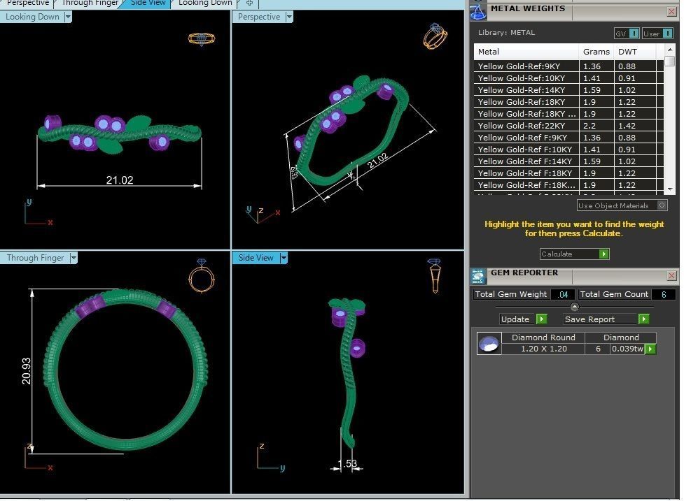 Women ring 3dm stl render detail 3D print model_9