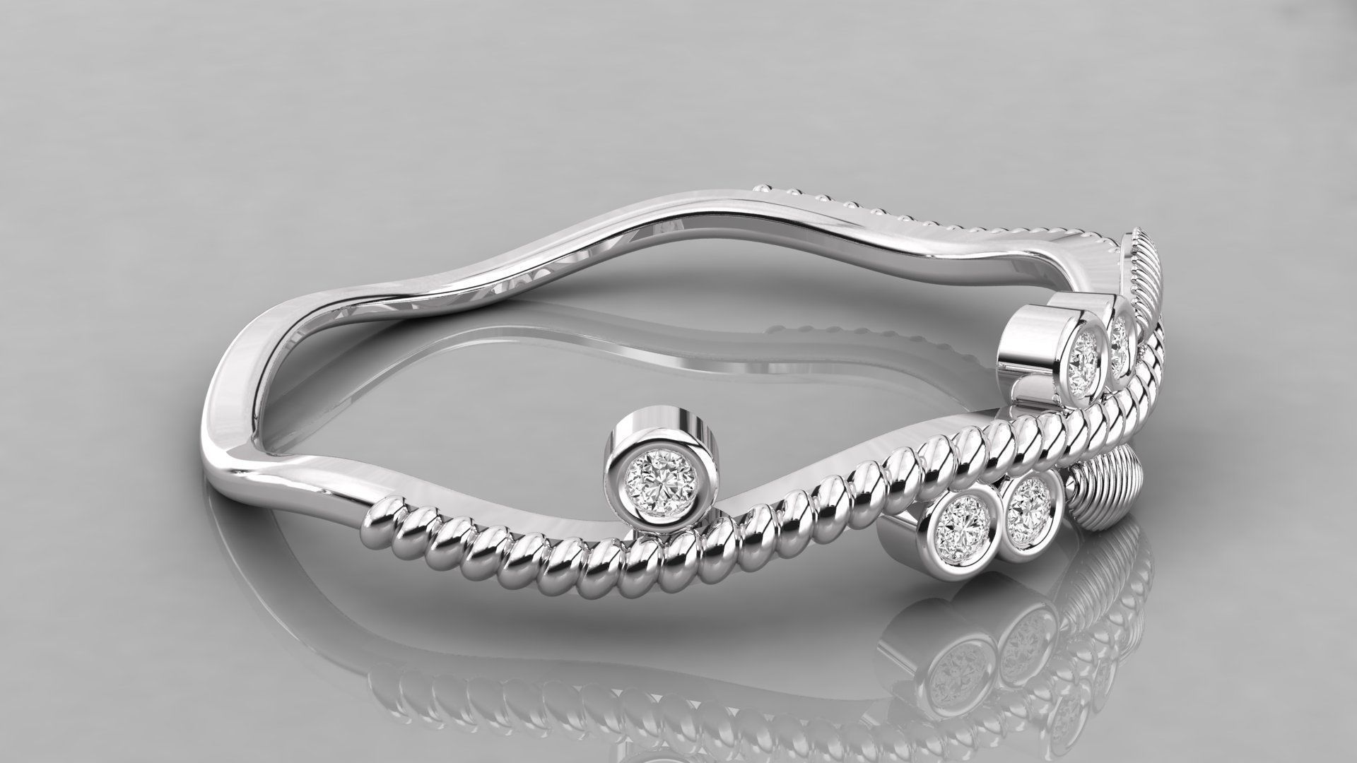 Women ring 3dm stl render detail 3D print model_5