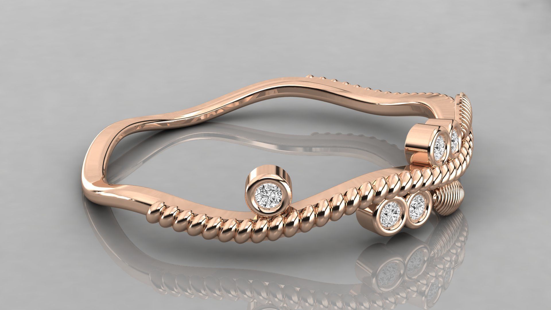 Women ring 3dm stl render detail 3D print model_4