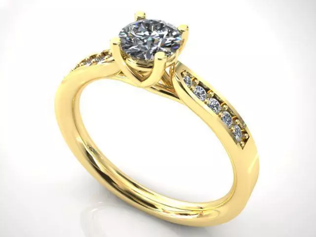 Engagement Diamond Ring 001 Free 3D print model