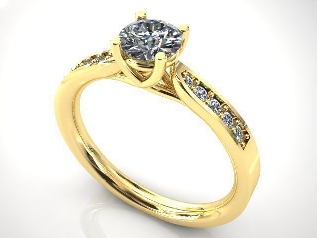 Engagement Diamond Ring 001 Free 3D print model