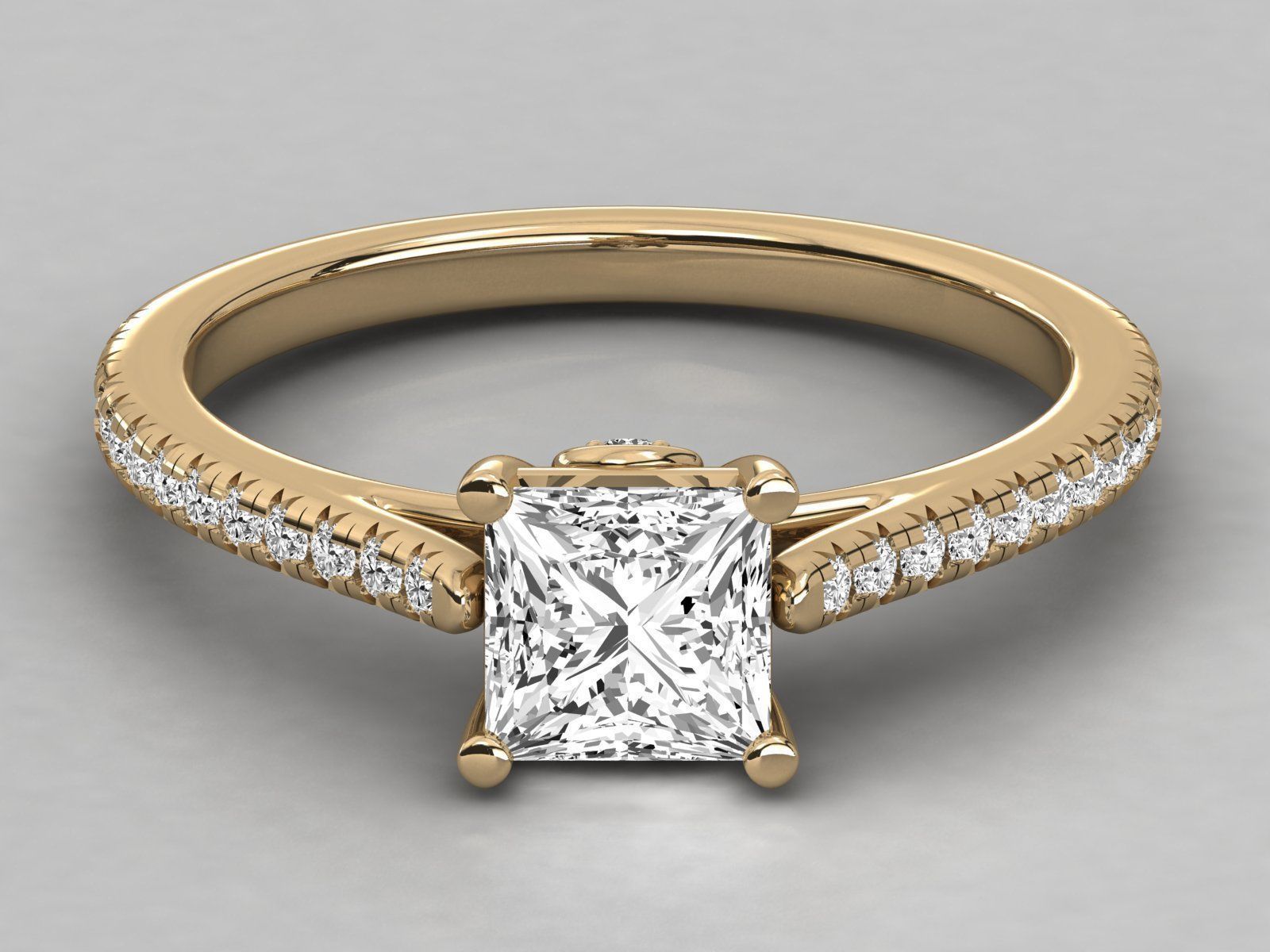 Women solitaire ring 3dm stl render detail 3D print model_8