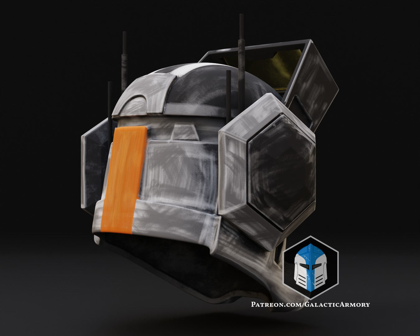 Bad Batch Tech Helmet 3D print model_4