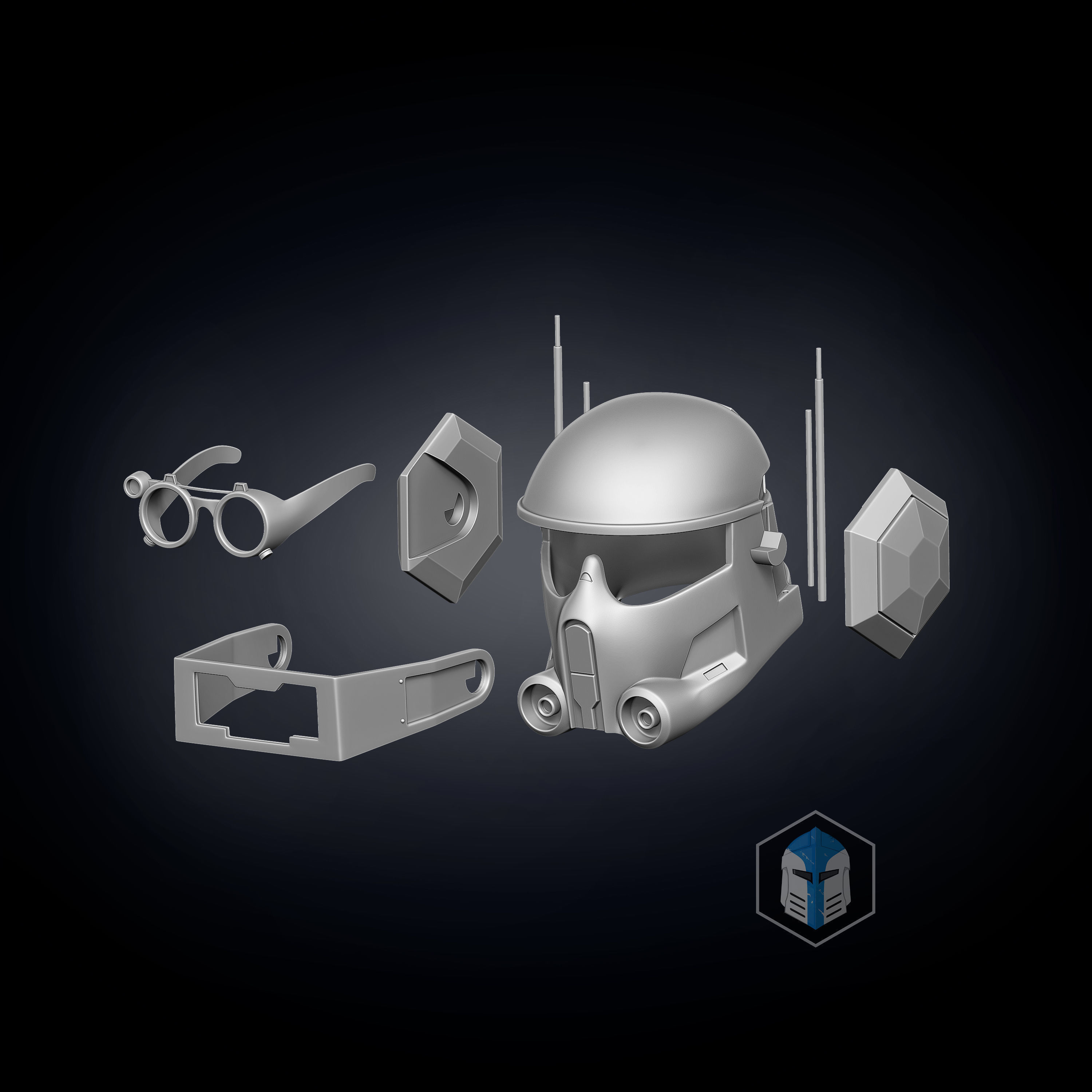 Bad Batch Tech Helmet 3D print model_9