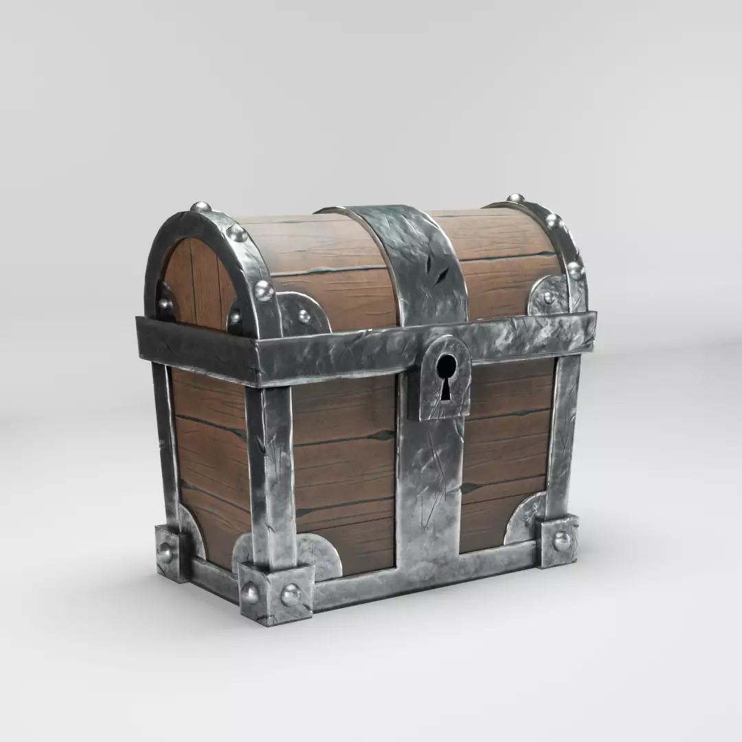 Treasure chest Free low-poly 3D model