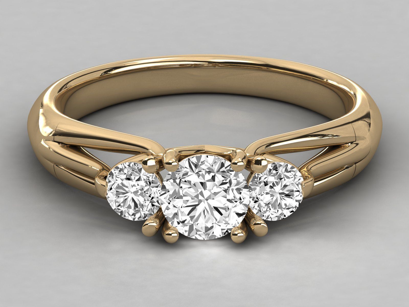 Women solitaire ring 3dm stl render detail  3D print model_10