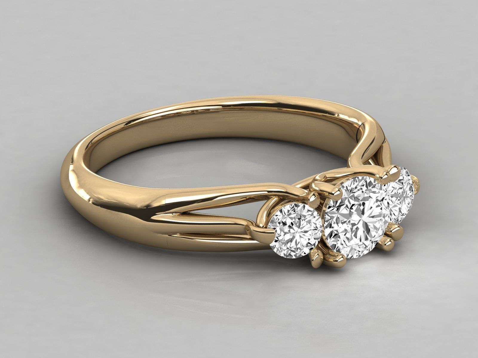 Women solitaire ring 3dm stl render detail  3D print model_8