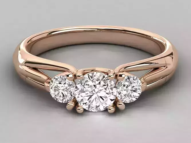 Women solitaire ring 3dm stl render detail  3D print model