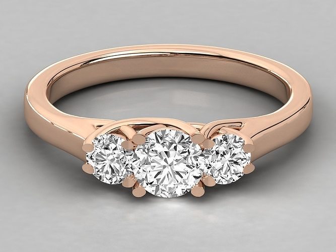 Women solitaire ring 3dm stl render detail  3D print model