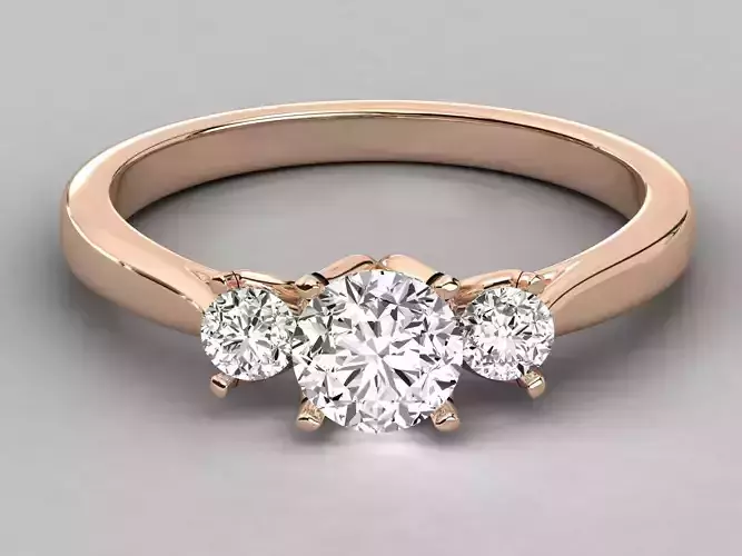 Women solitaire ring 3dm stl render detail 