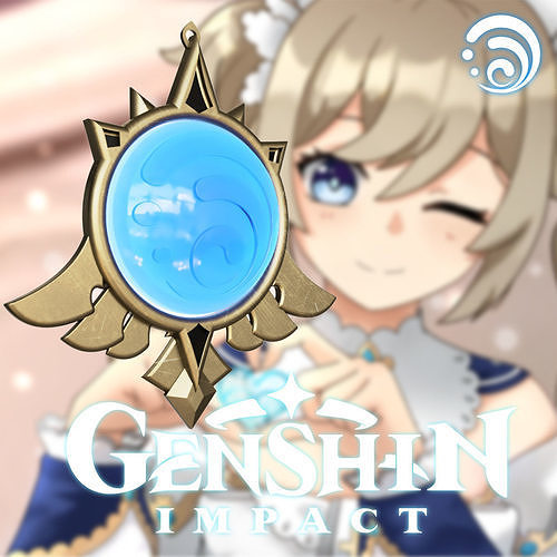 Barbara Amulet Hydro - Genshin Impact 3D print model