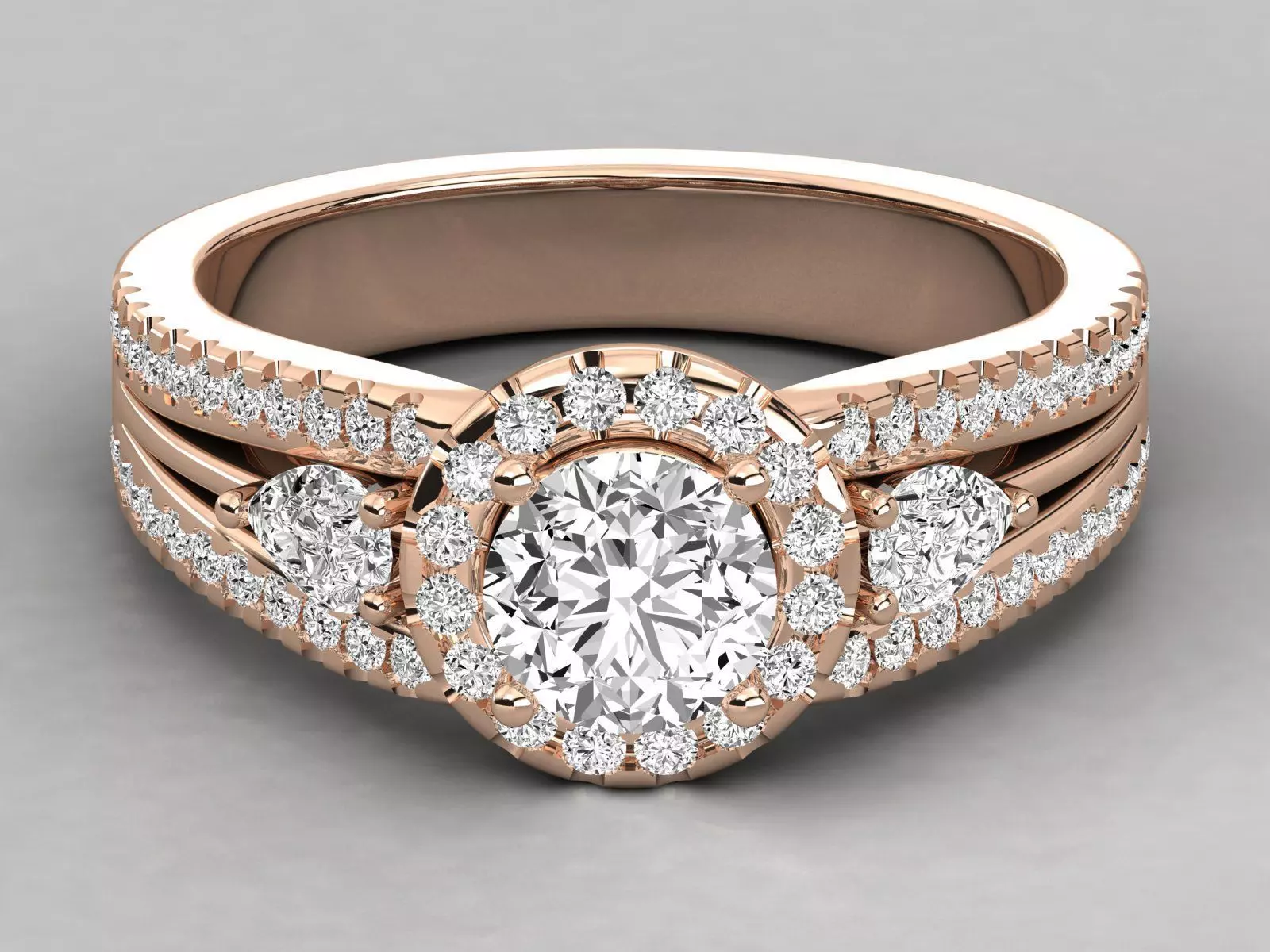 Women solitaire ring 3dm stl render detail 3D print model