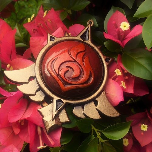 Amber Amulet Pyro - Genshin Impact 3D print model
