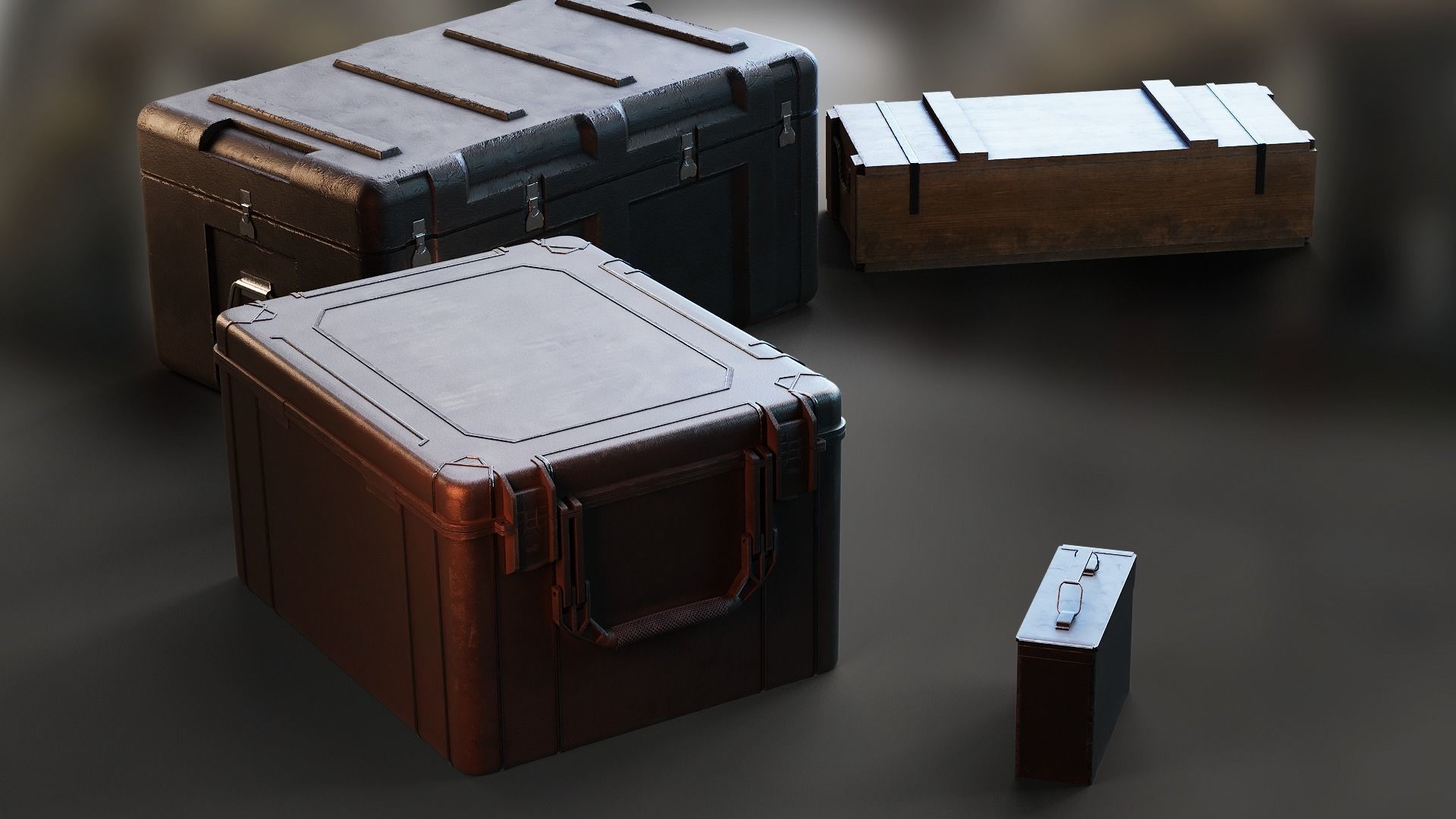 Military Crates Collection PBR Low-poly 3D model_6