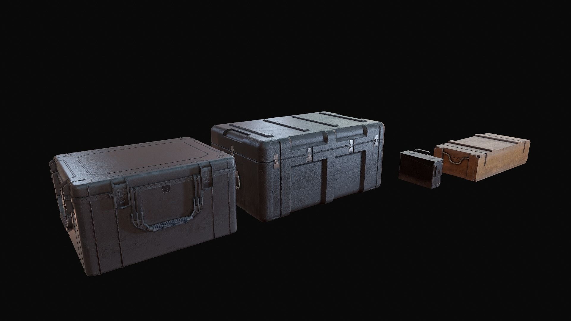 Military Crates Collection PBR Low-poly 3D model_9