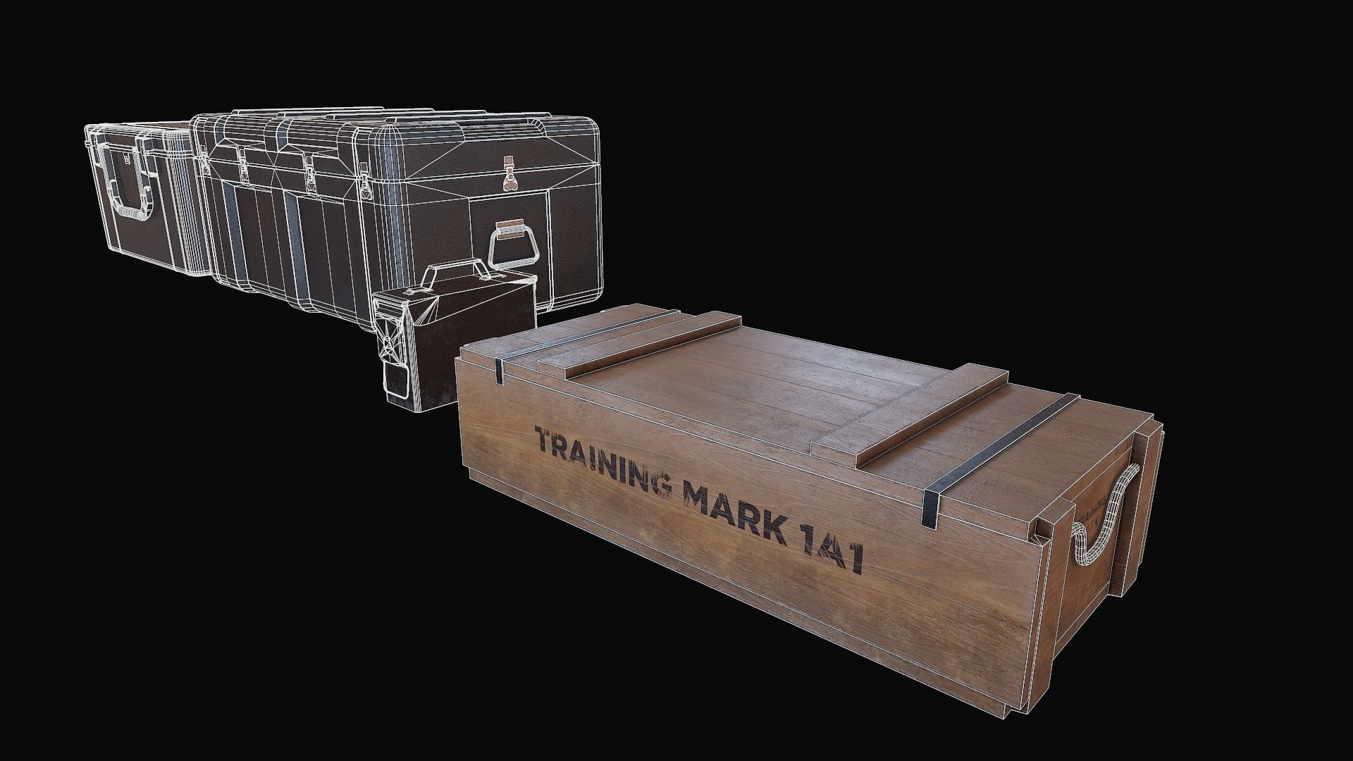 Military Crates Collection PBR Low-poly 3D model_12