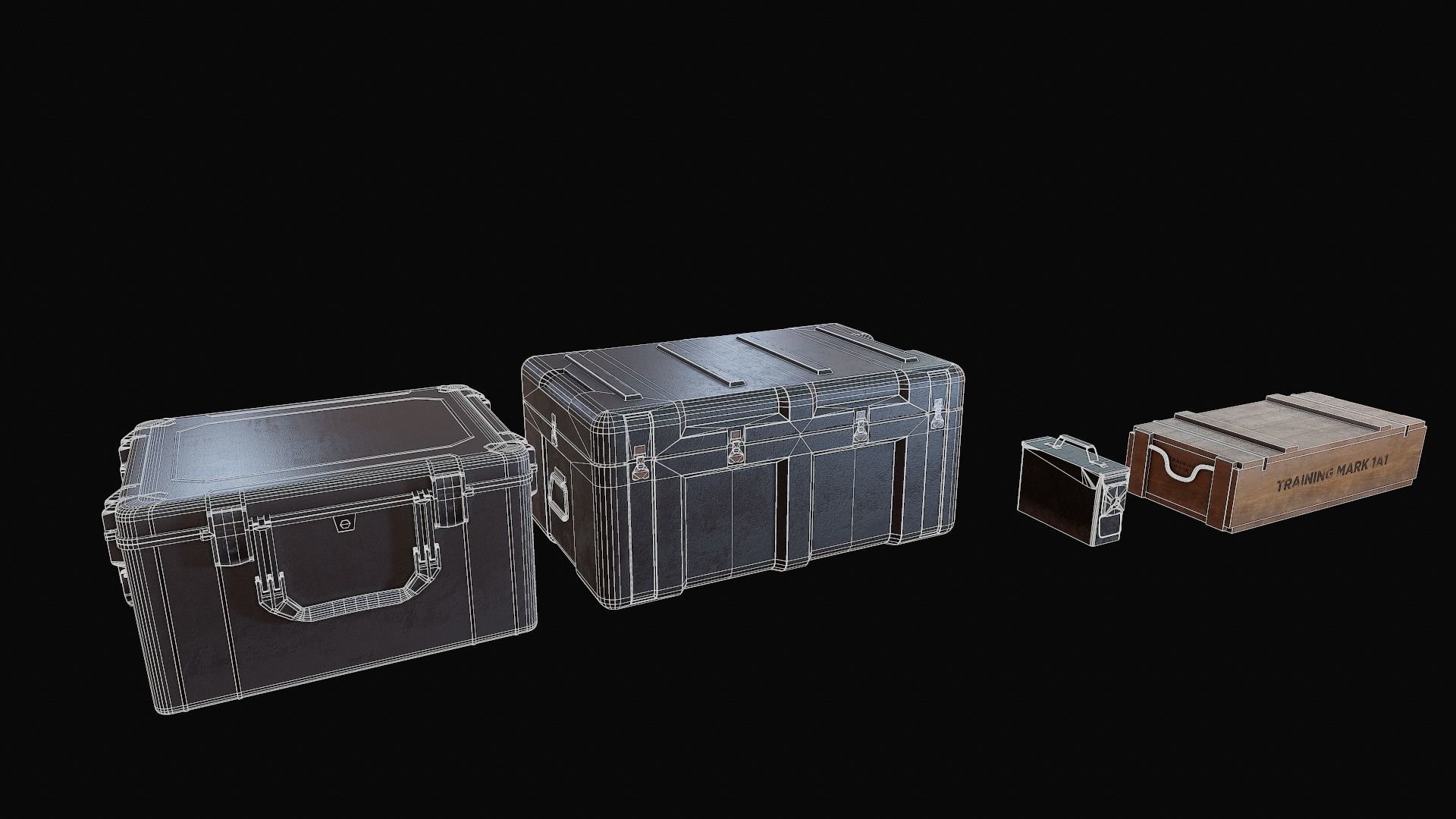 Military Crates Collection PBR Low-poly 3D model_11