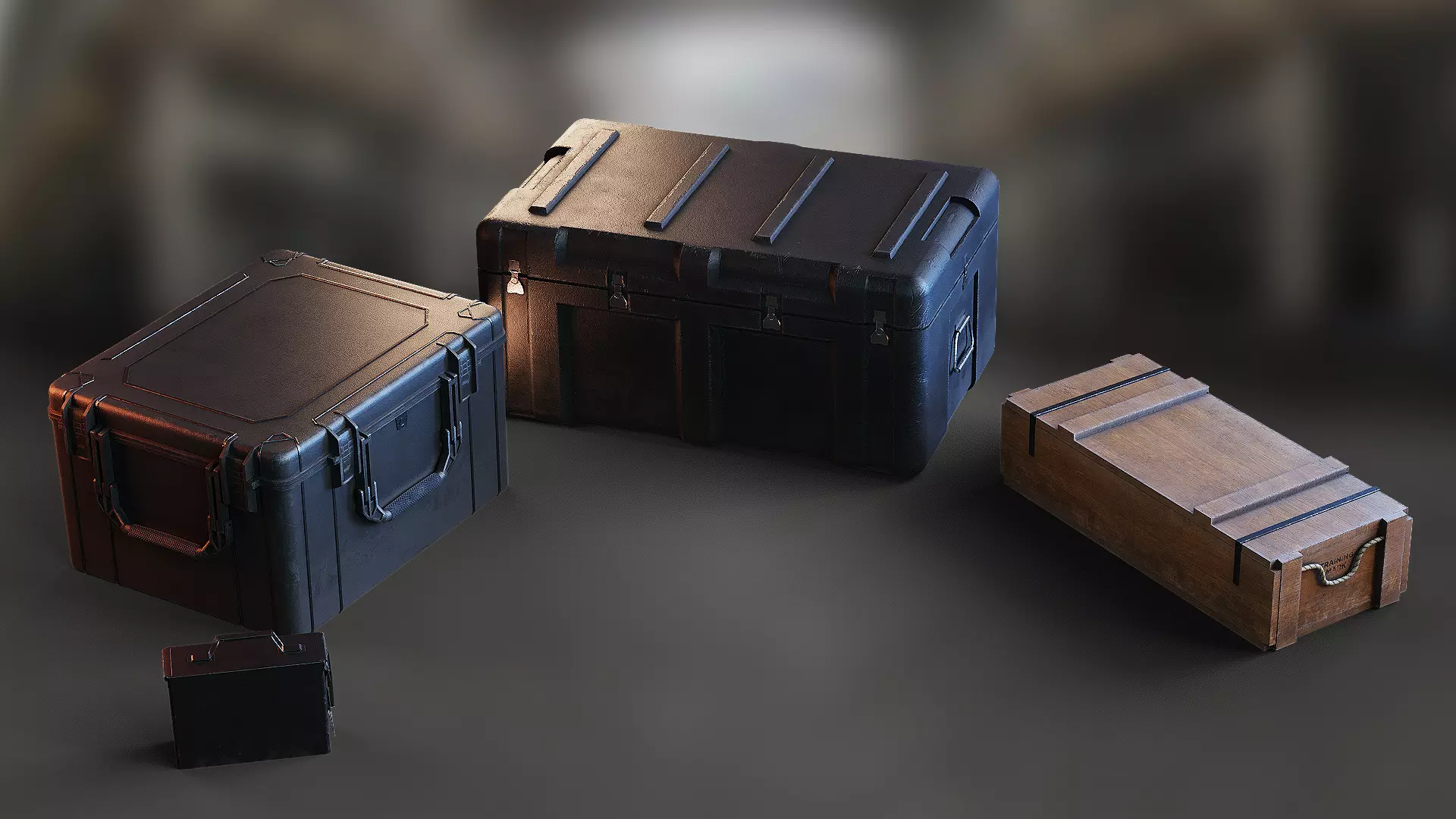 Military Crates Collection PBR Low-poly 3D model_0