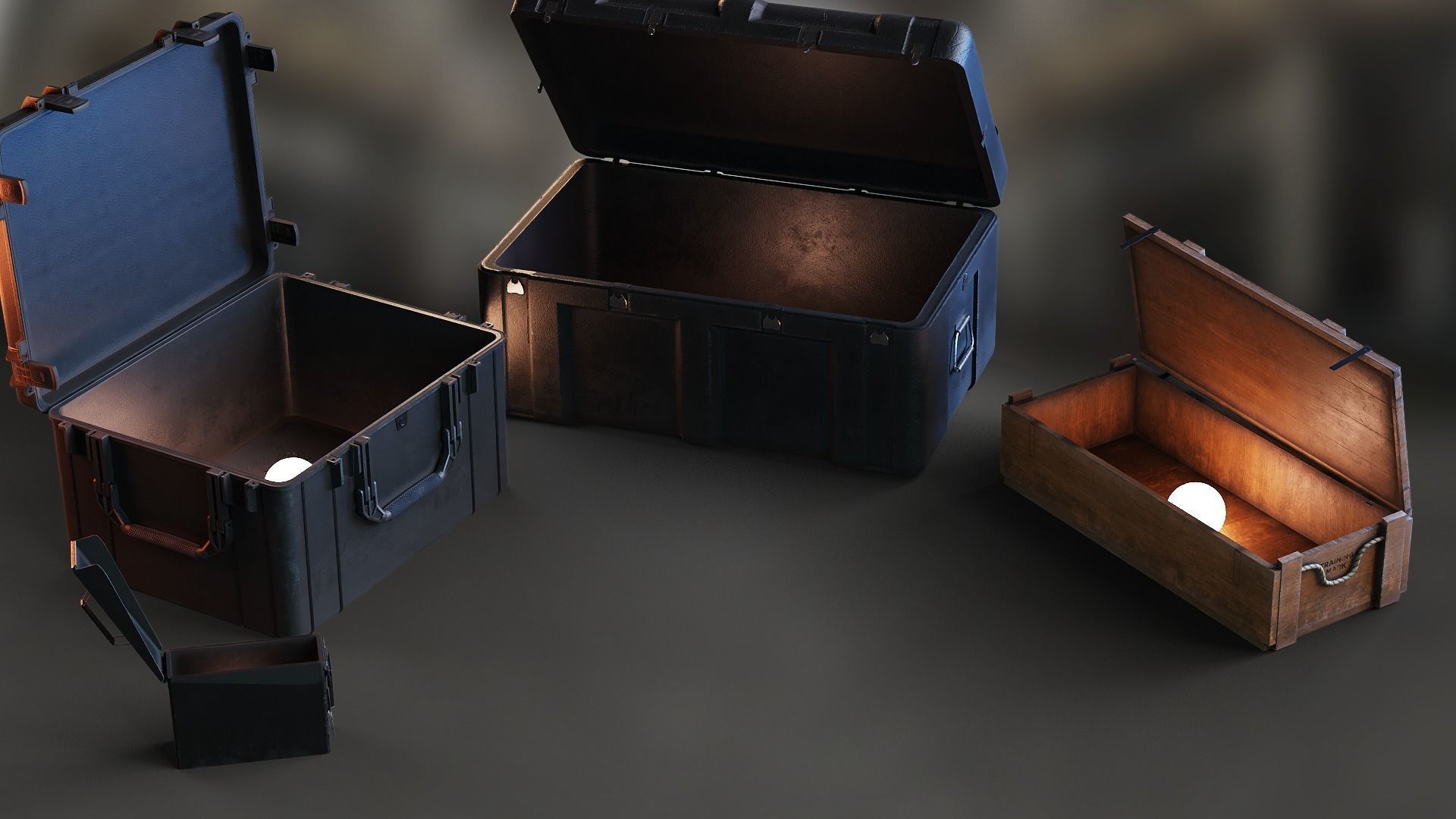 Military Crates Collection PBR Low-poly 3D model_7