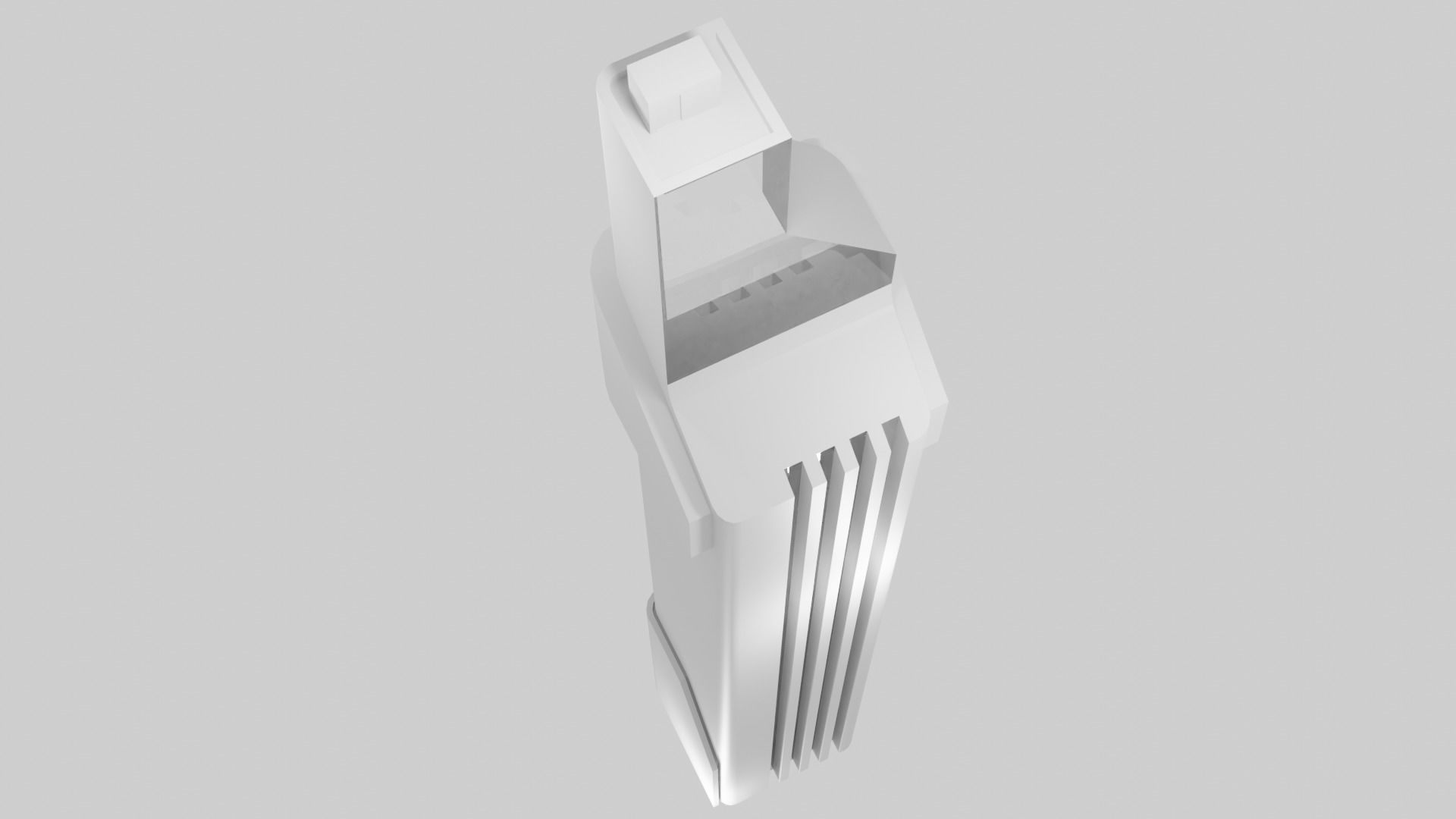 City Skyscraper - Futuristic Concept Low-poly 3D model_6
