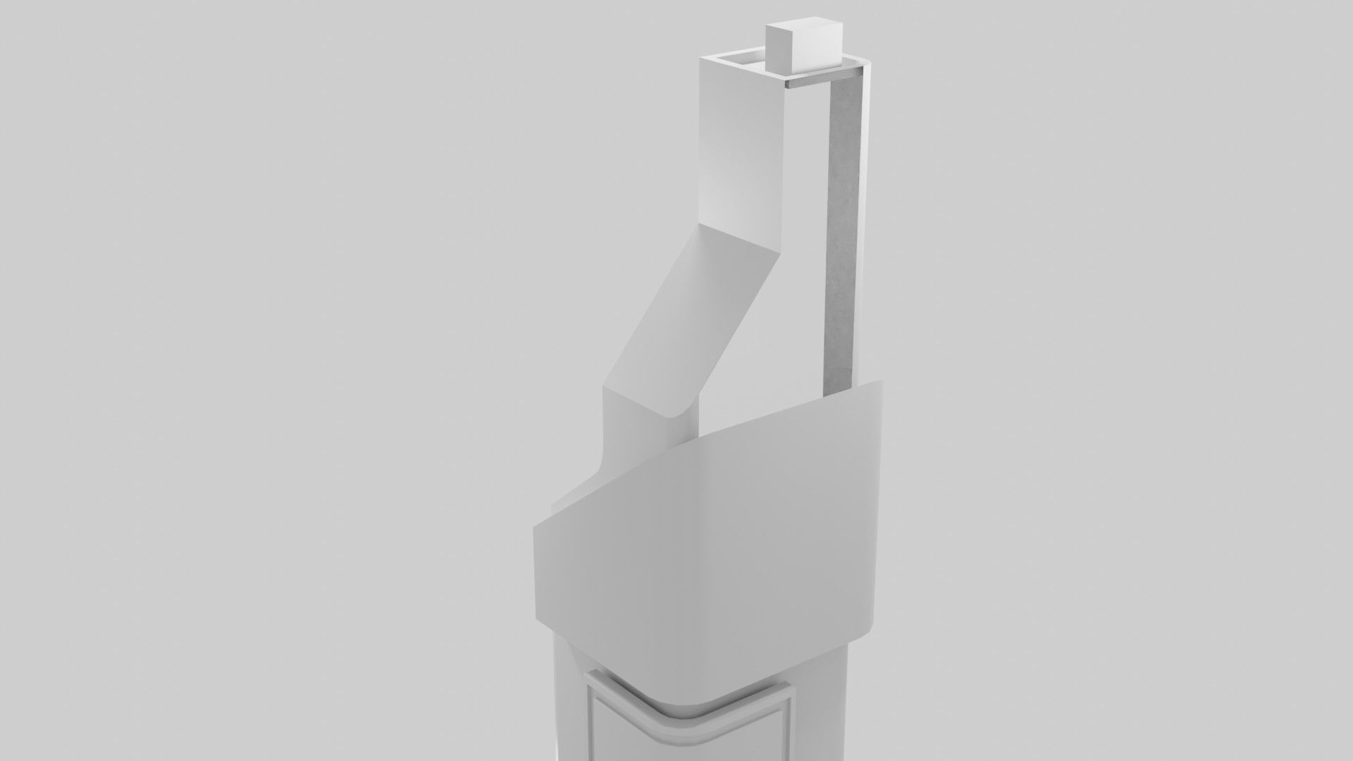 City Skyscraper - Futuristic Concept Low-poly 3D model_4