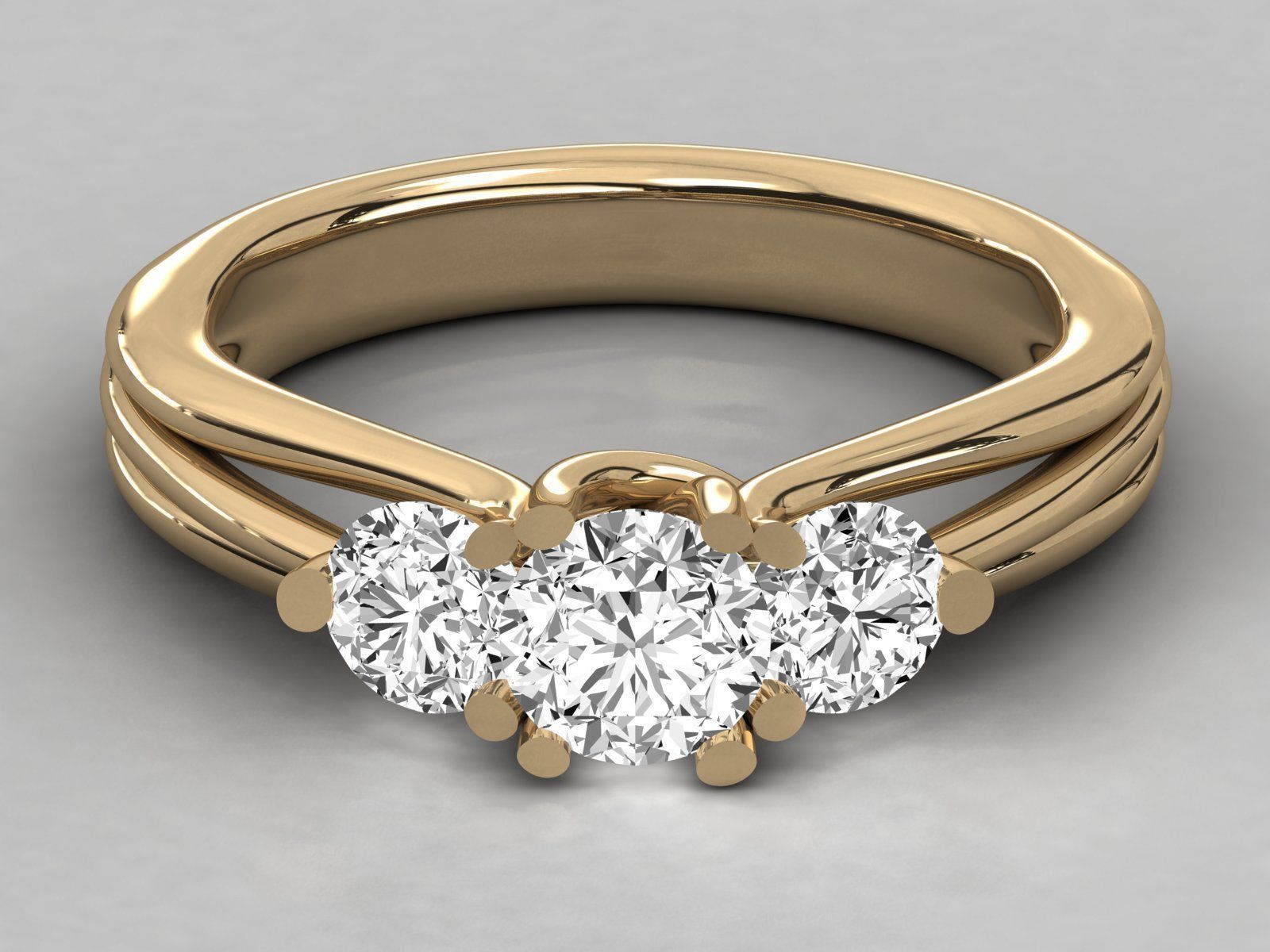 Women solitaire ring 3dm stl render detail 3D print model_10