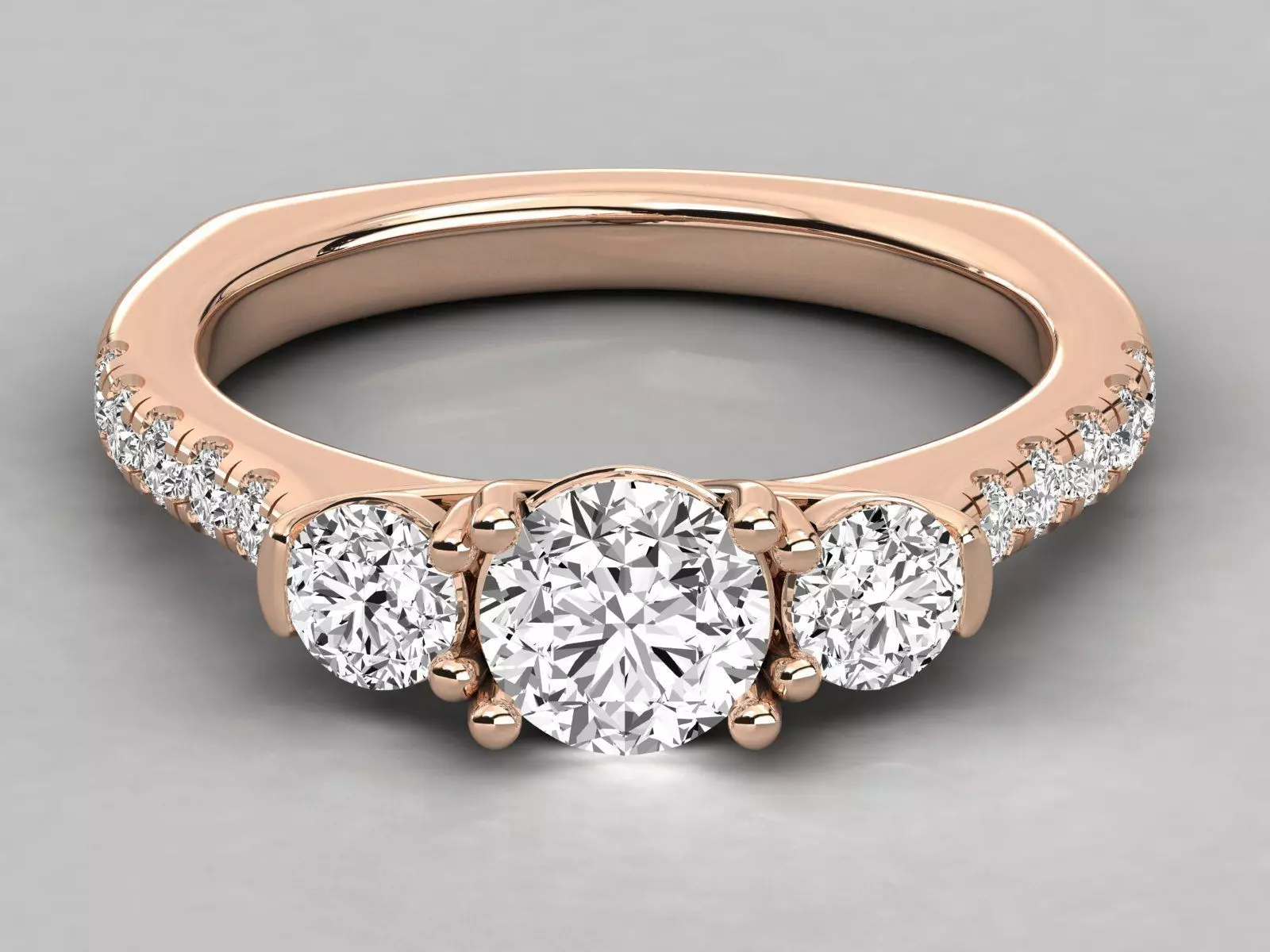 Women solitaire ring 3dm stl render detail  3D print model_0