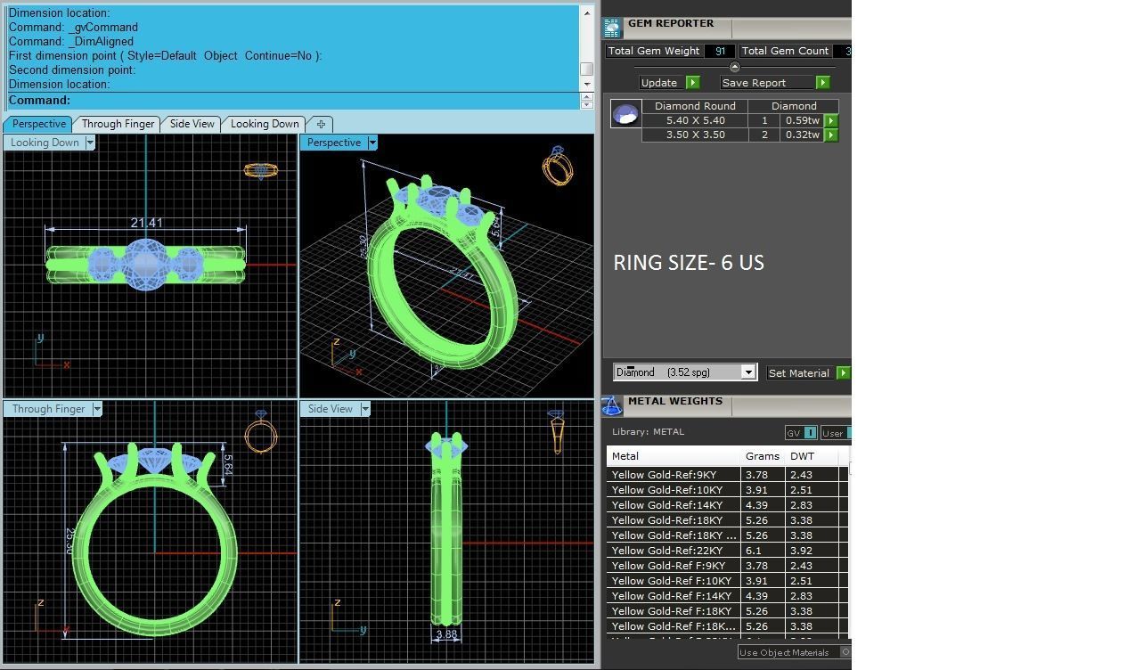 Women solitaire ring 3dm stl render detail  3D print model_10
