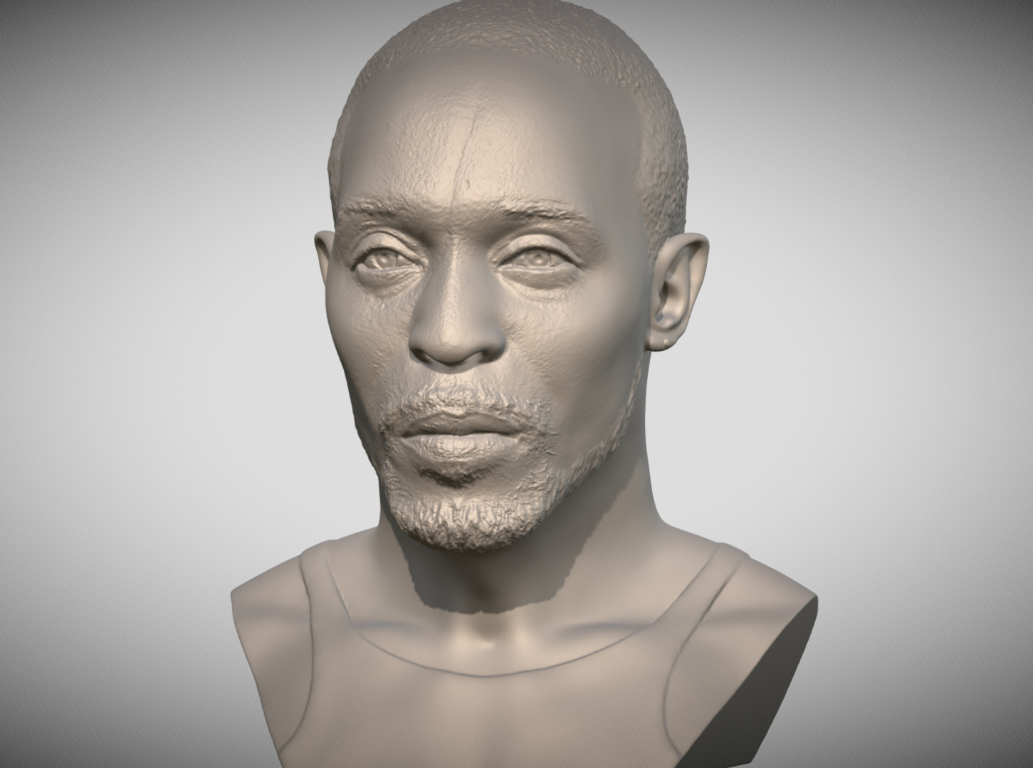 Omar Little from The Wire bust 3D printing ready stl obj formats 3D print model_1