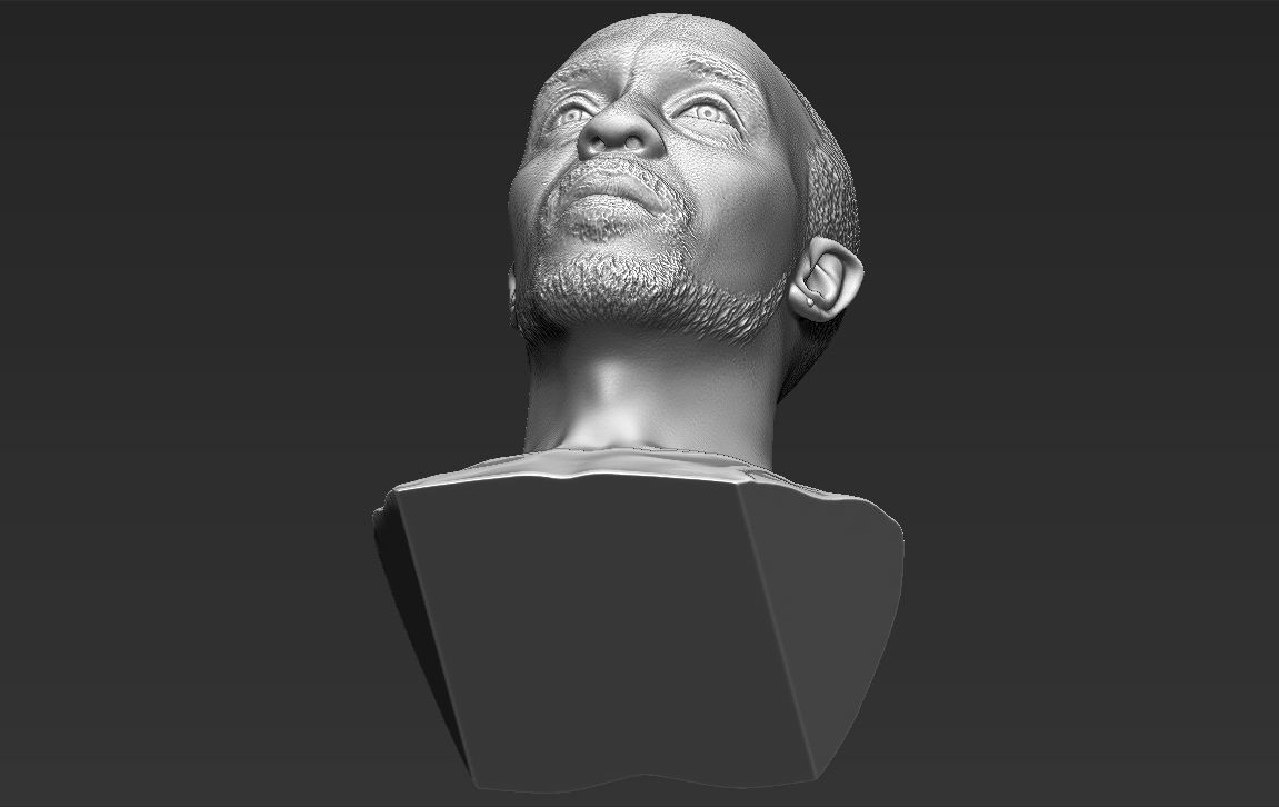 Omar Little from The Wire bust 3D printing ready stl obj formats 3D print model_26
