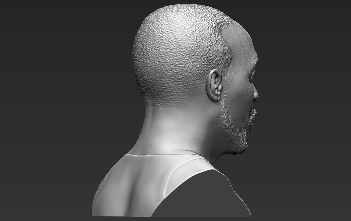 Omar Little from The Wire bust 3D printing ready stl obj formats 3D print model_12