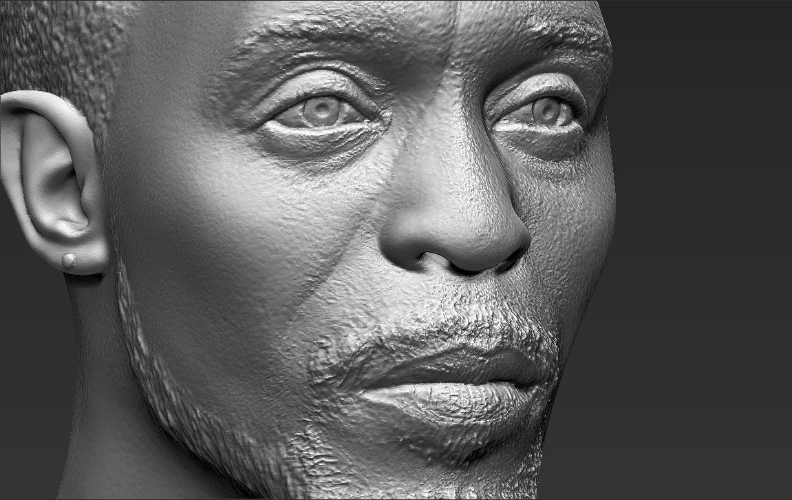 Omar Little from The Wire bust 3D printing ready stl obj formats 3D print model_21