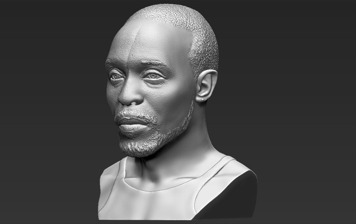 Omar Little from The Wire bust 3D printing ready stl obj formats 3D print model_7