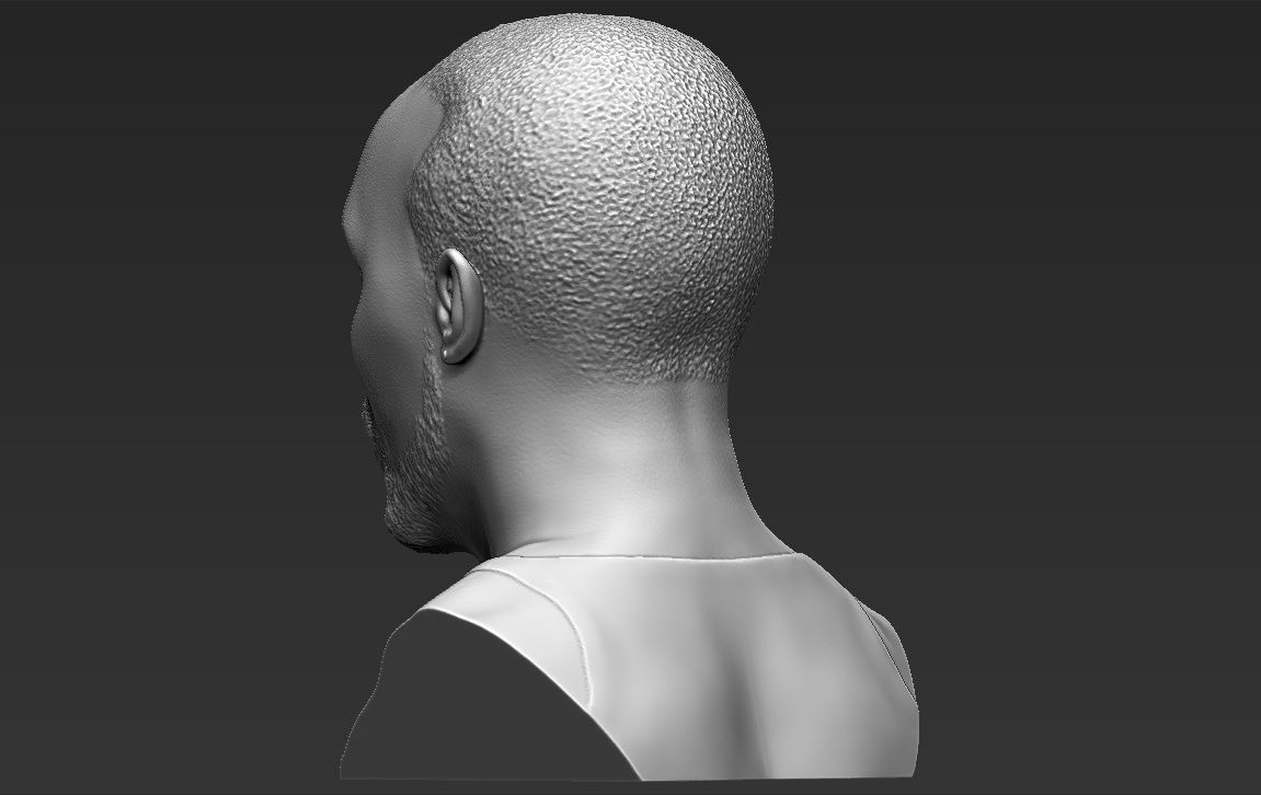 Omar Little from The Wire bust 3D printing ready stl obj formats 3D print model_10