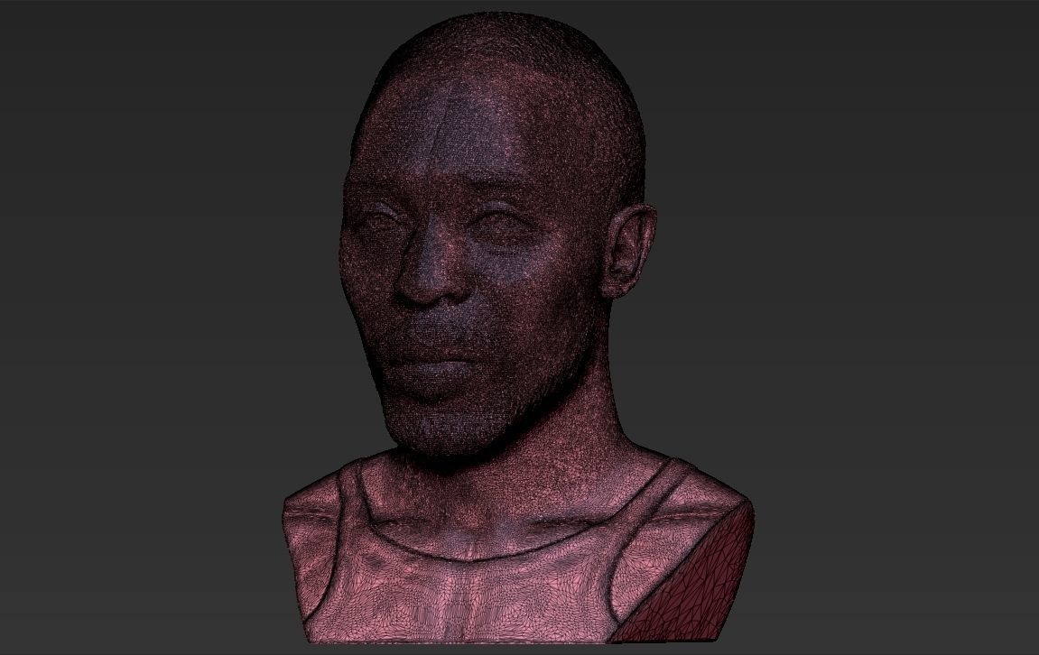 Omar Little from The Wire bust 3D printing ready stl obj formats 3D print model_29