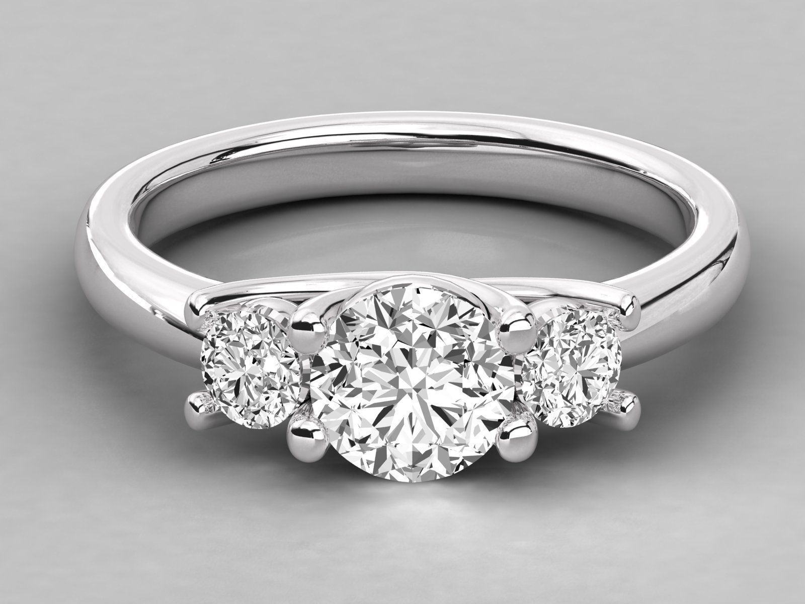 Women solitaire ring 3dm stl render detail  3D print model_6