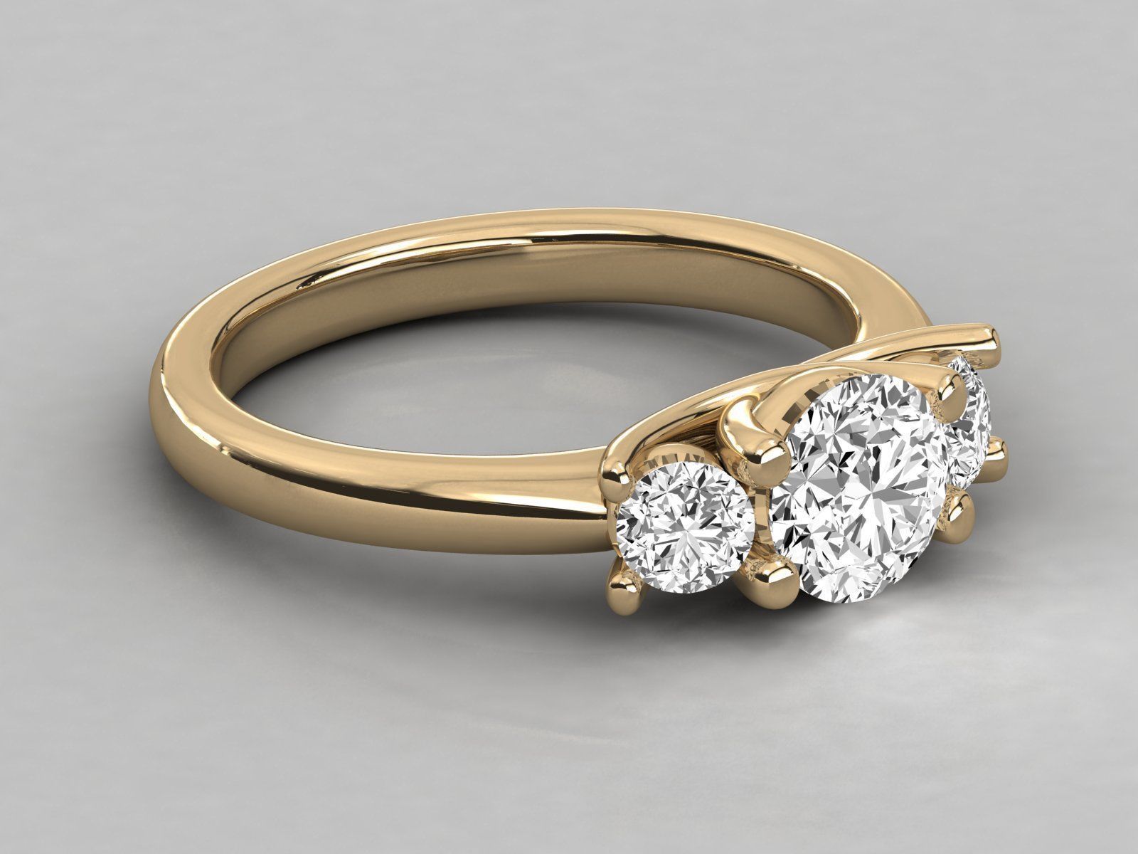 Women solitaire ring 3dm stl render detail  3D print model_7