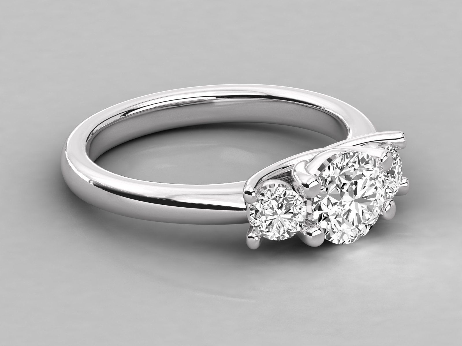 Women solitaire ring 3dm stl render detail  3D print model_3