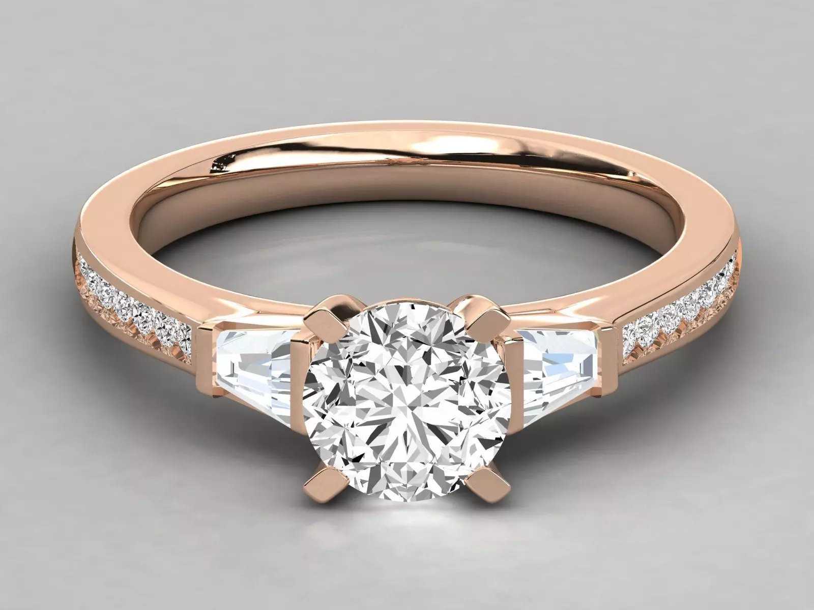 Women solitaire ring 3dm stl render detail 3D print model