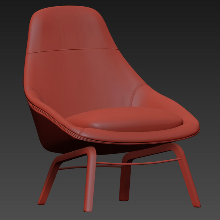 Field Modern Lounge Chair And Armchair 3D model_5