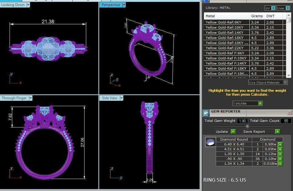 Women solitaire ring 3dm stl render detail  3D print model_2