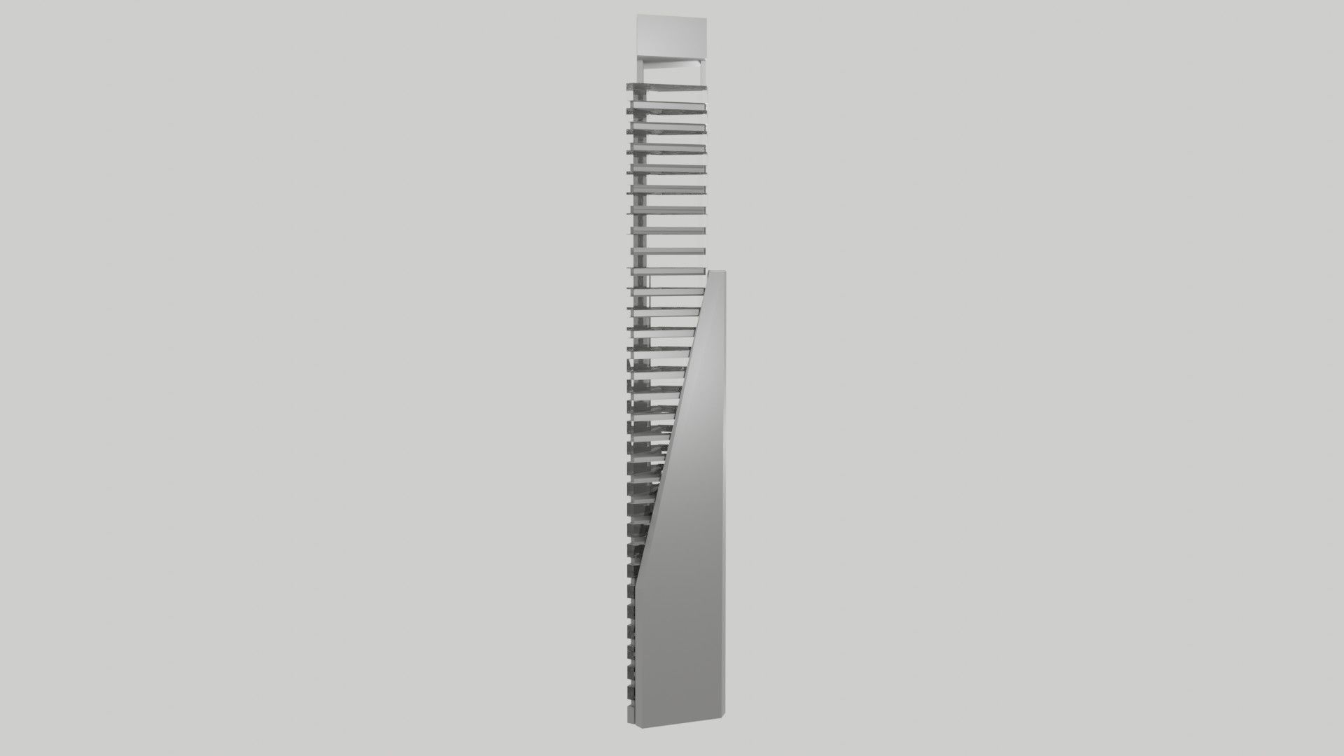 City Skyscraper - Futuristic Concept Low-poly 3D model_2