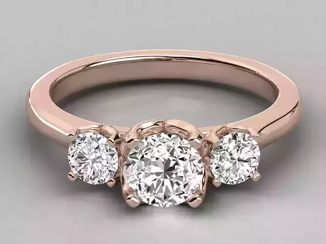 Women solitaire ring 3dm stl render detail  3D print model